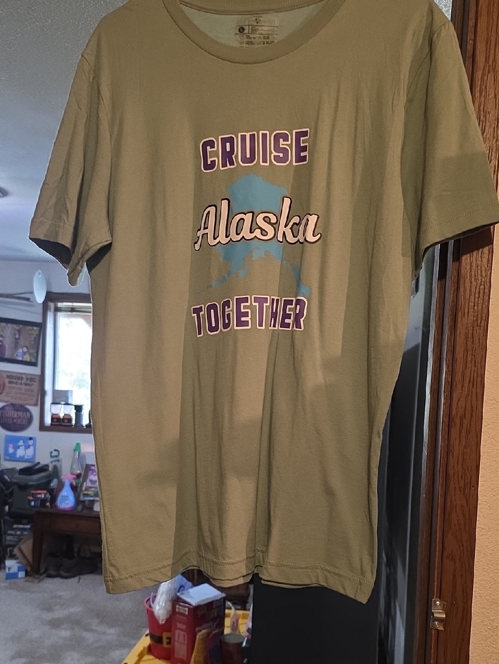 Alaska Cruise Together Olive Green Graphic Tee